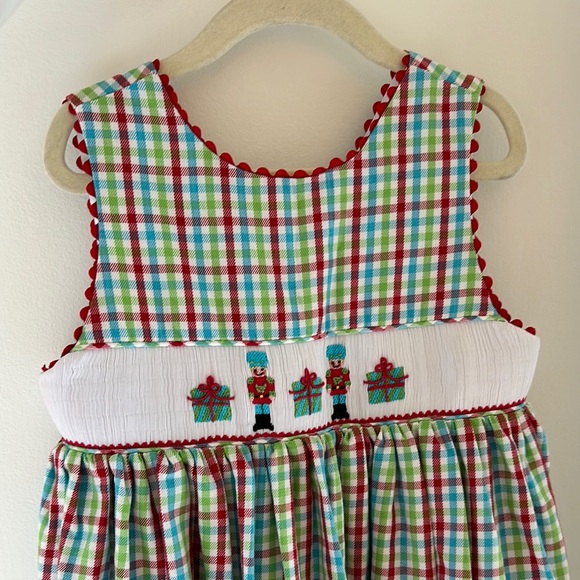 Smocked Nutcracker Plaid Dress - Picture 1 of 12